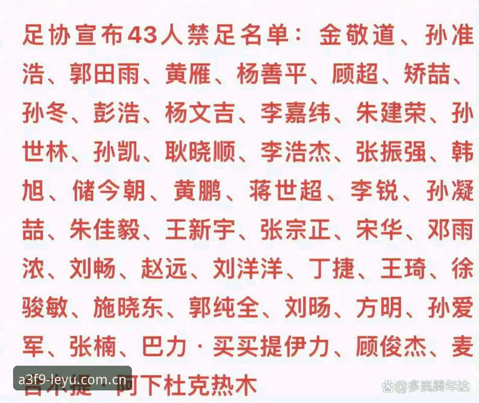 足协第三批禁足名单出炉：从17人终身禁赛看中国足球的深层危机